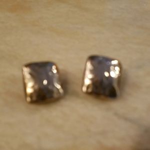 Hammered clip on earrings